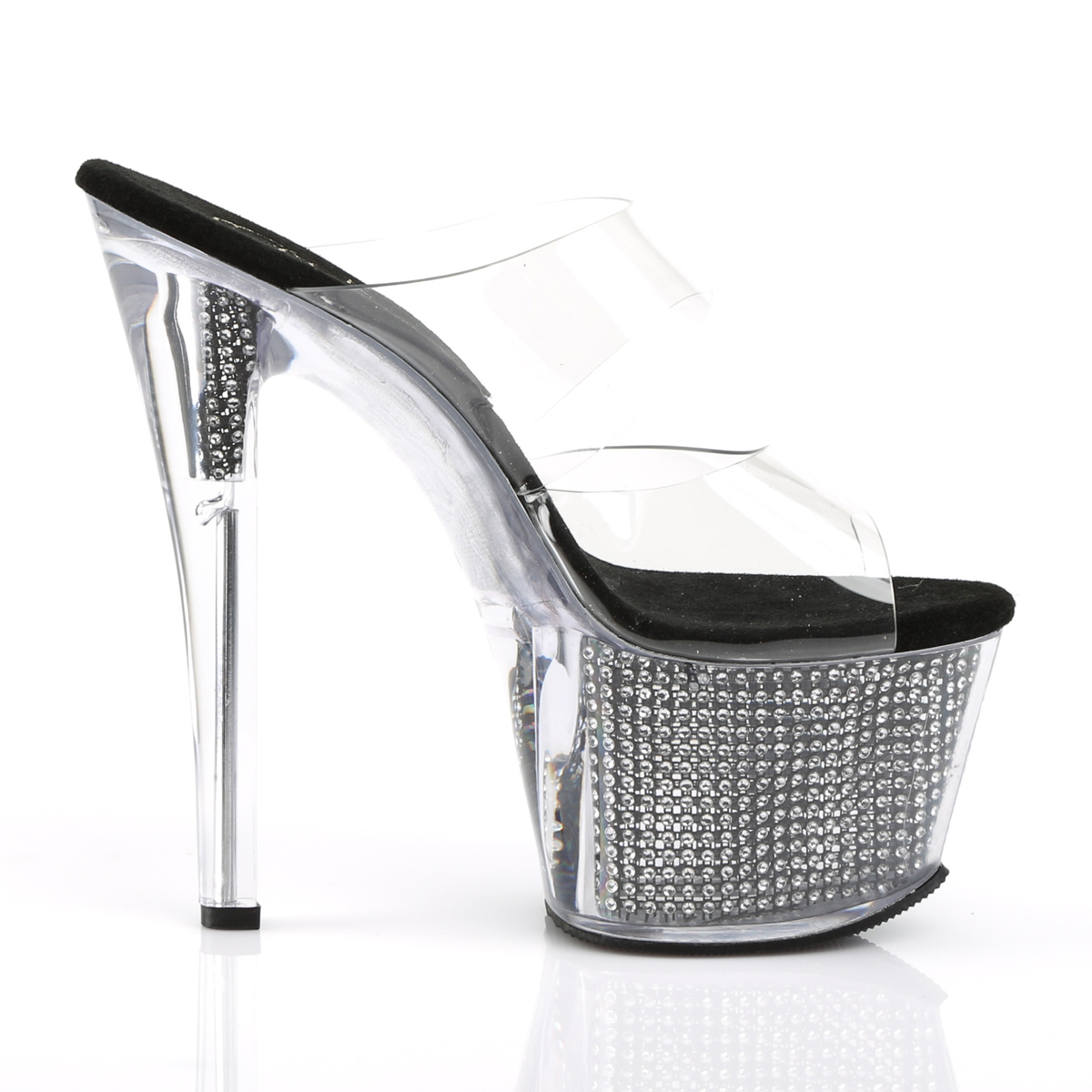 Pleaser Sky-302SRS C/B - Clear High-Platform Sandals