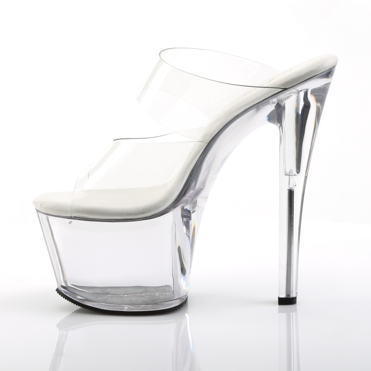 Pleaser Sky-302VL C/M - Clear High-Platform Sandals