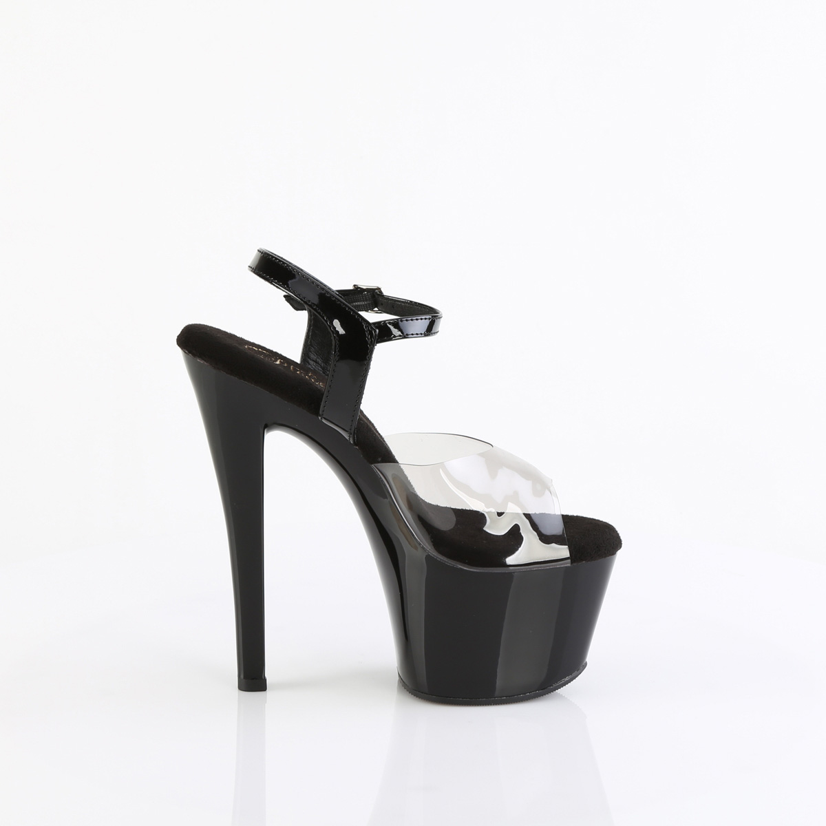 Pleaser Sky-308-1 SK-B/B - Clear High-Platform Sandals