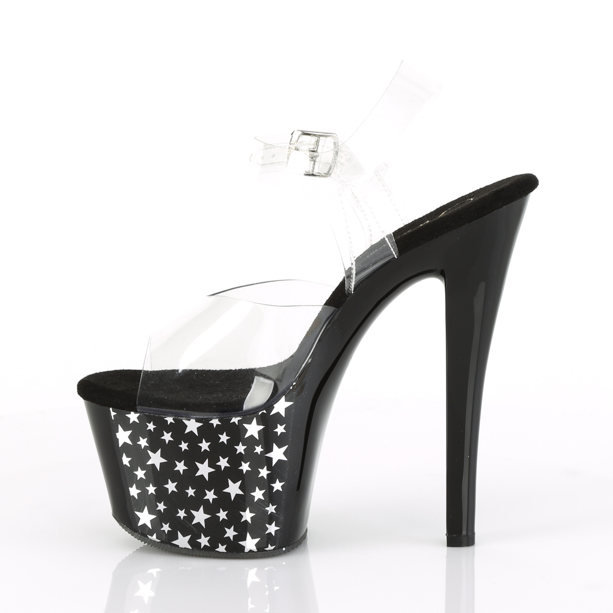 Pleaser Sky-308CP-1 C/B-SCH - Clear High-Platform Sandals