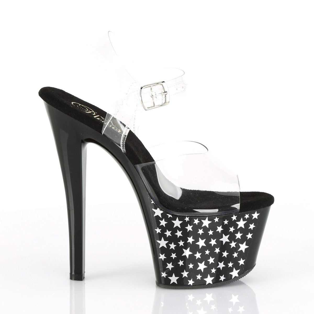 Pleaser Sky-308CP-1 C/B-SCH - Clear High-Platform Sandals