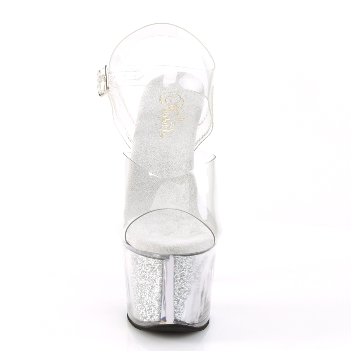 Pleaser Sky-308G-T C/SGI - Clear High-Platform Sandals