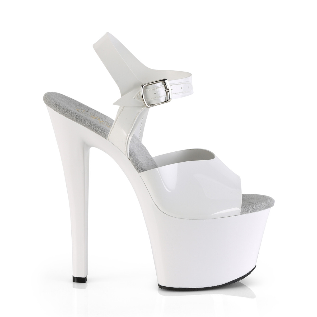 Pleaser Sky-308N WTPU/M - White High-Platform Sandals