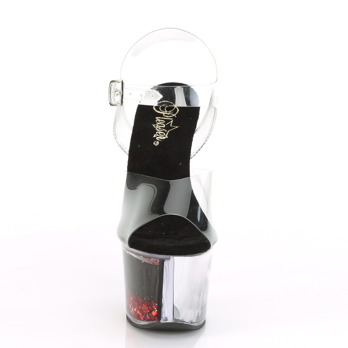 Pleaser Sky-308WHG C/B-RG - Clear High-Platform Sandals