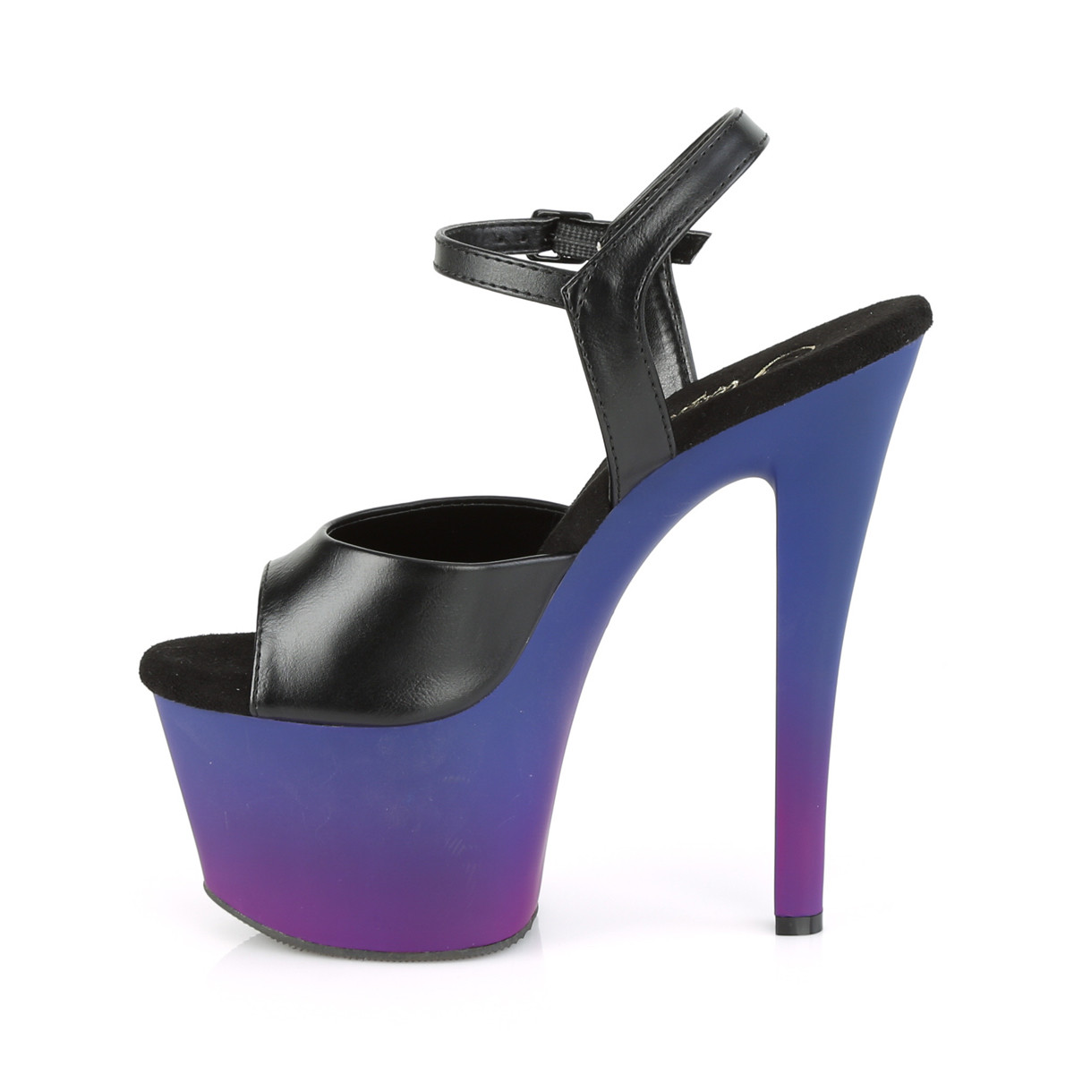 Pleaser Sky-309BP BPU/BLU-PP - Black High-Platform Sandals