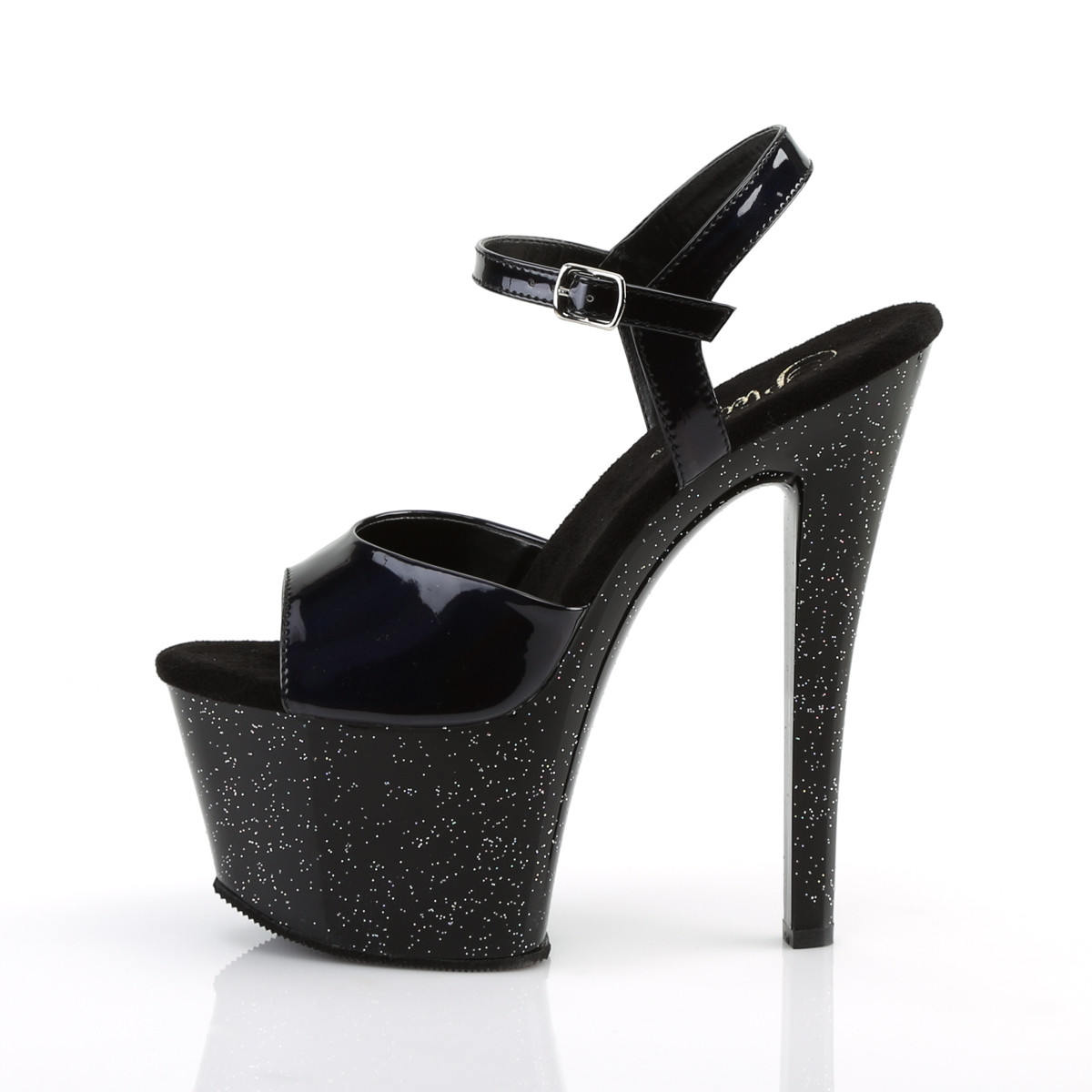 Pleaser Sky-309HG BHG/M - Shiny Black High-Platform Sandals