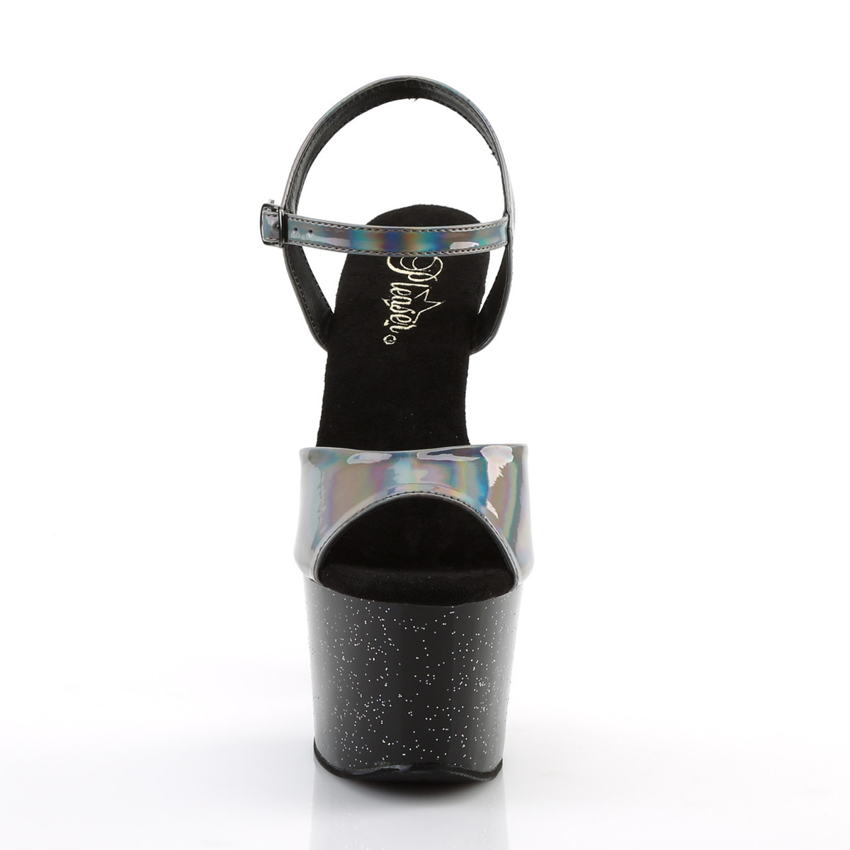 Pleaser Sky-309HG PWHG/B - Shiny Silver High-Platform Sandals