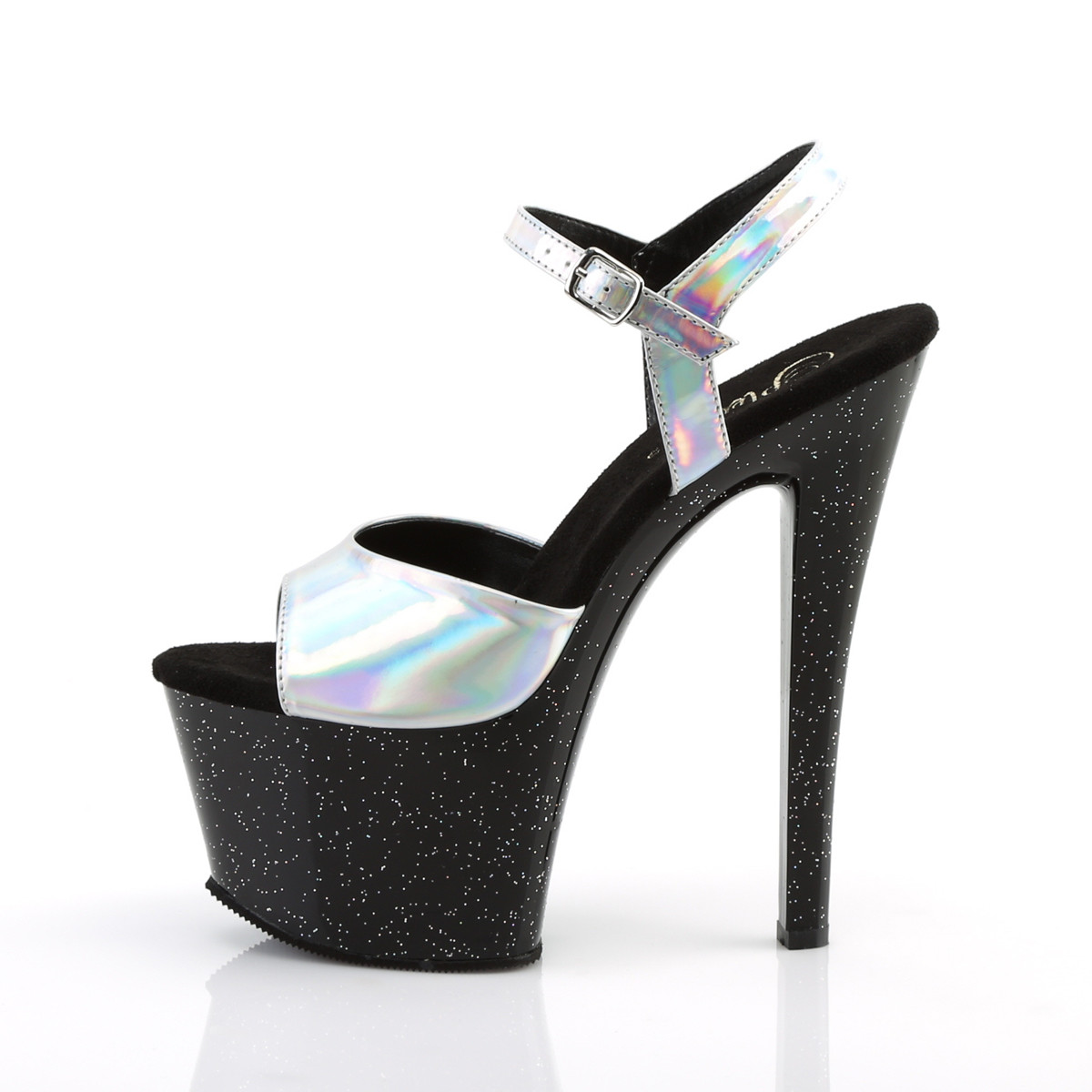 Pleaser Sky-309HG SHG/B - Shiny Silver High-Platform Sandals