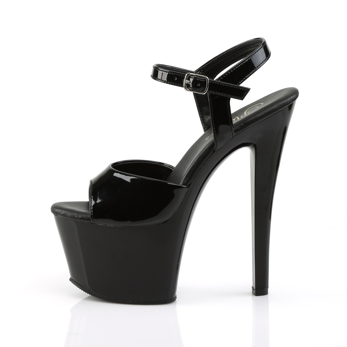 Pleaser Sky-309VL B/M - Shiny Black High-Platform Sandals
