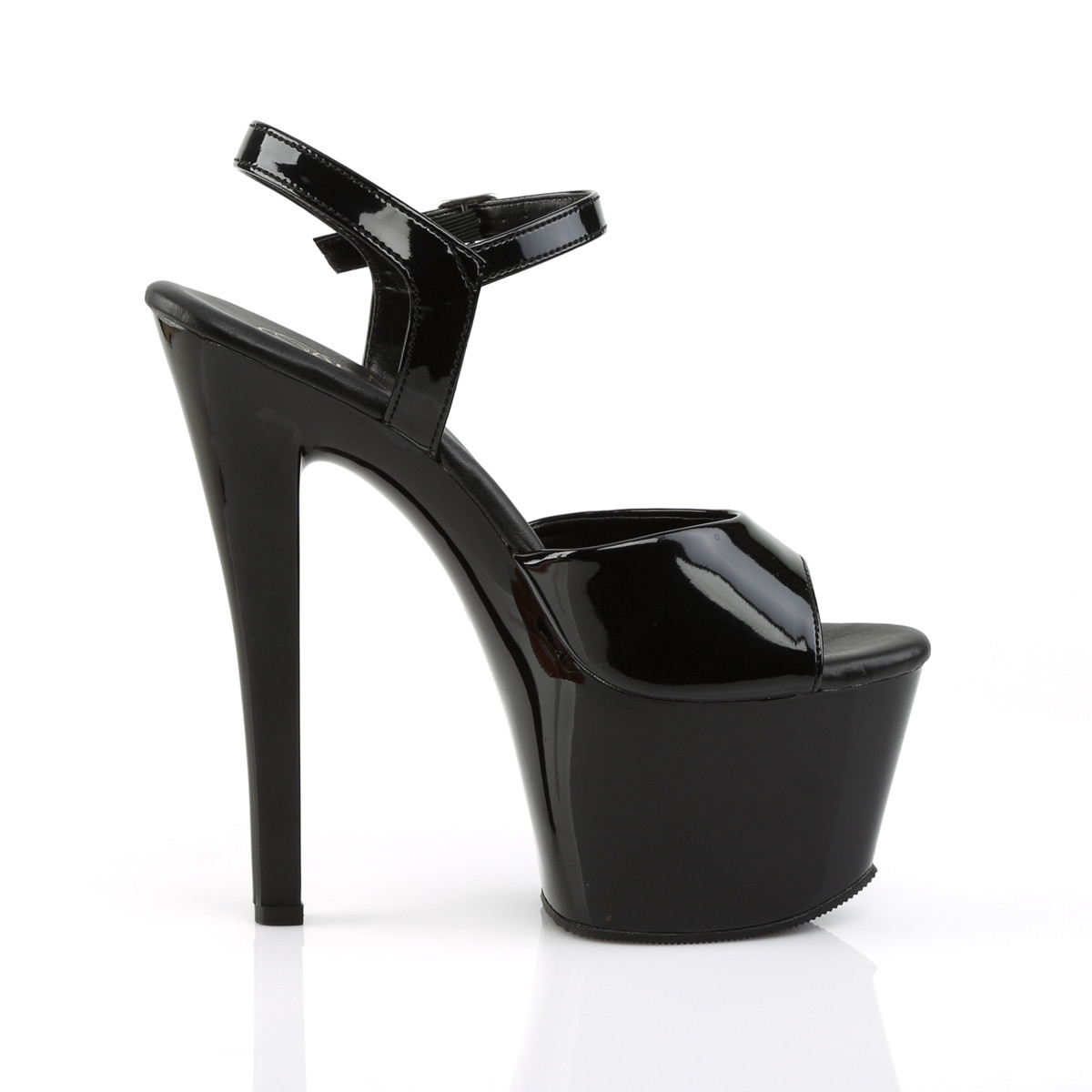 Pleaser Sky-309VL B/M - Shiny Black High-Platform Sandals