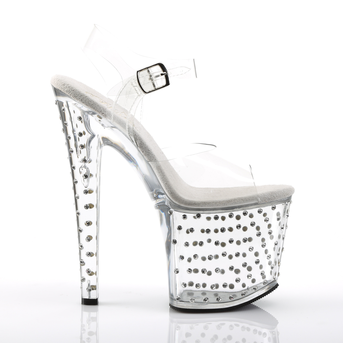 Pleaser Stardust-758 C/M - Clear High-Platform Sandals