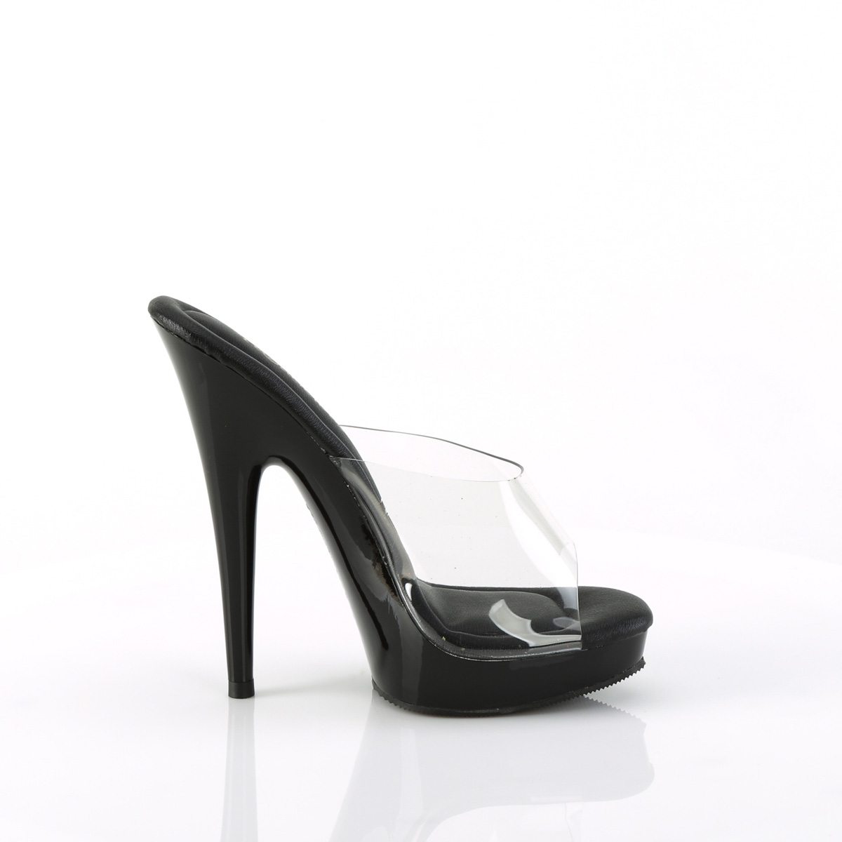 Fabulicious Sultry-601 C/B - Clear High-Heel Slides