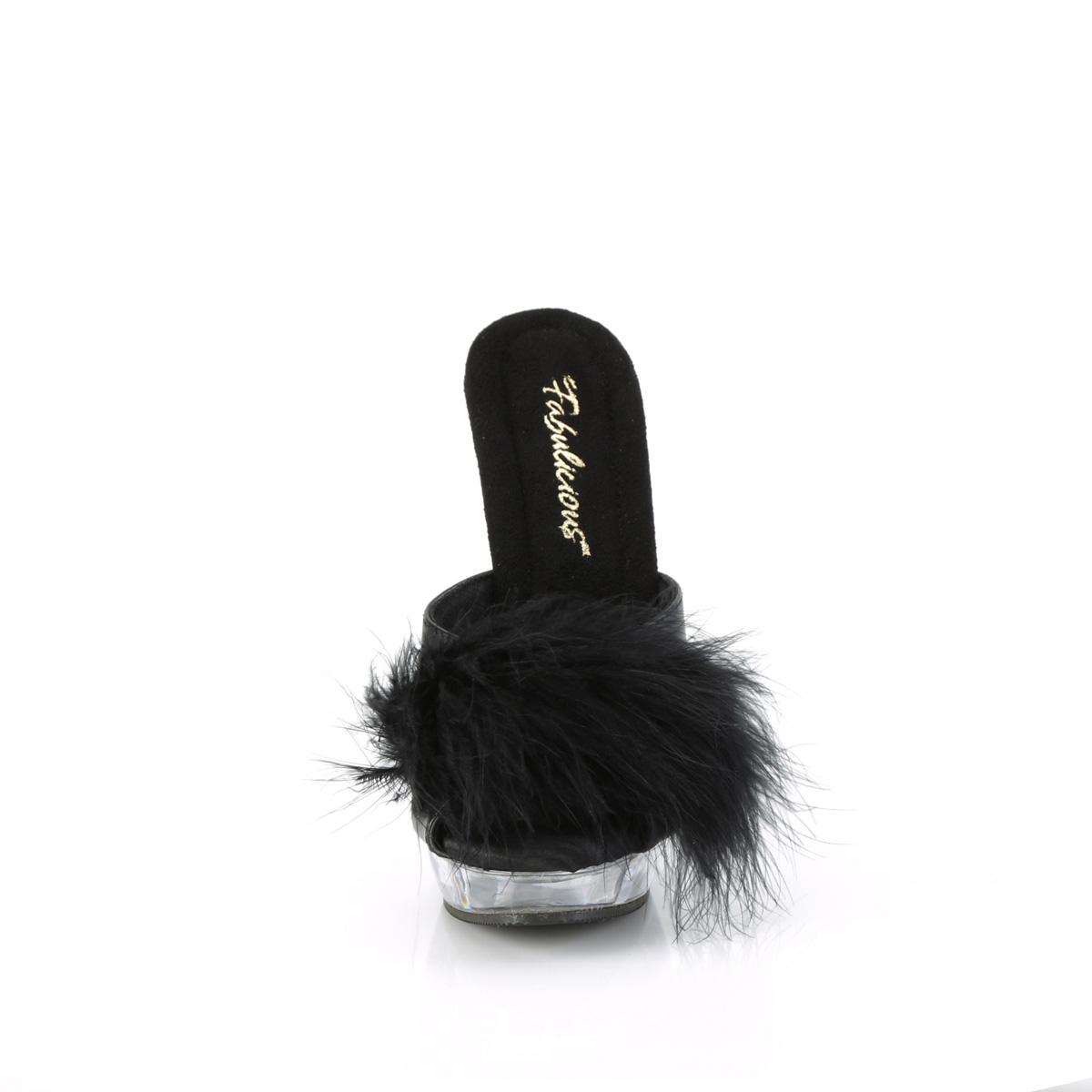 Fabulicious Sultry-601F BPU - Black High-Heel Slides
