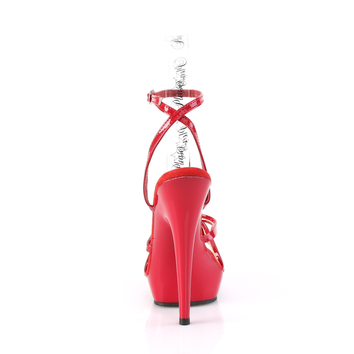 Fabulicious Sultry-638 R/M - Shiny Red High-Heel Sandals