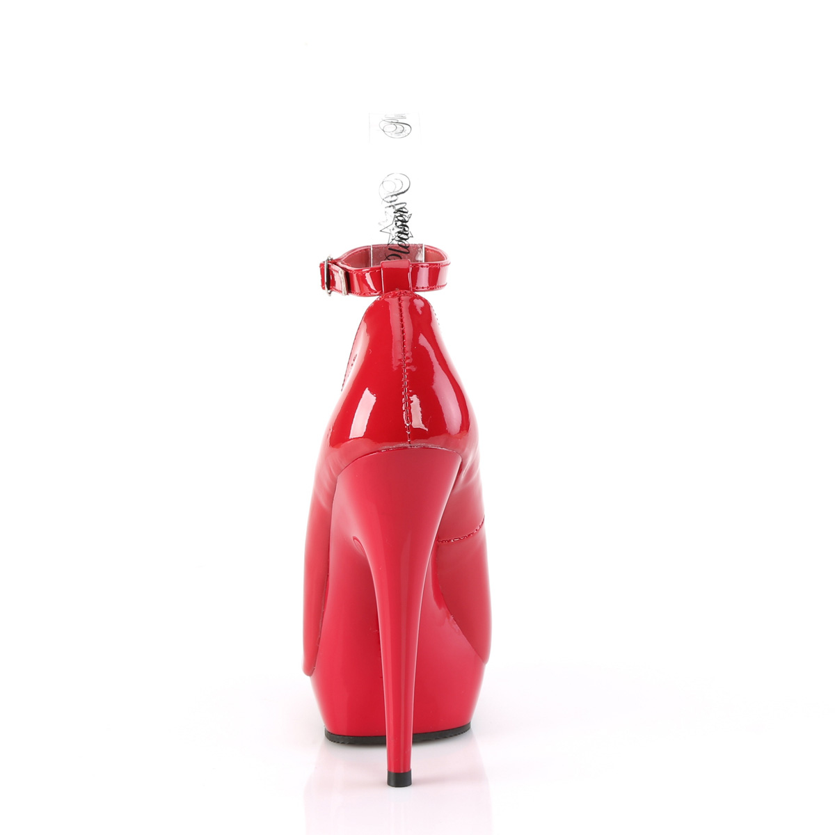 Fabulicious Sultry-686 R/M - Shiny Red High-Heel Pumps With Straps