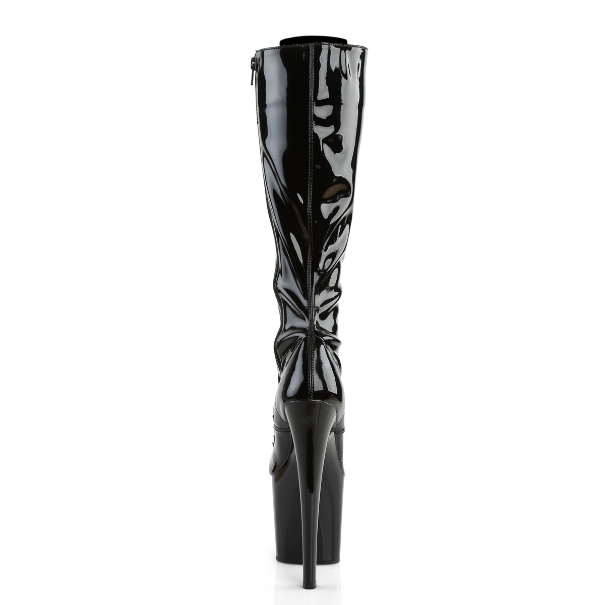 Pleaser Taboo-2023 B/M - Shiny Black High-Platform Knee High Boots