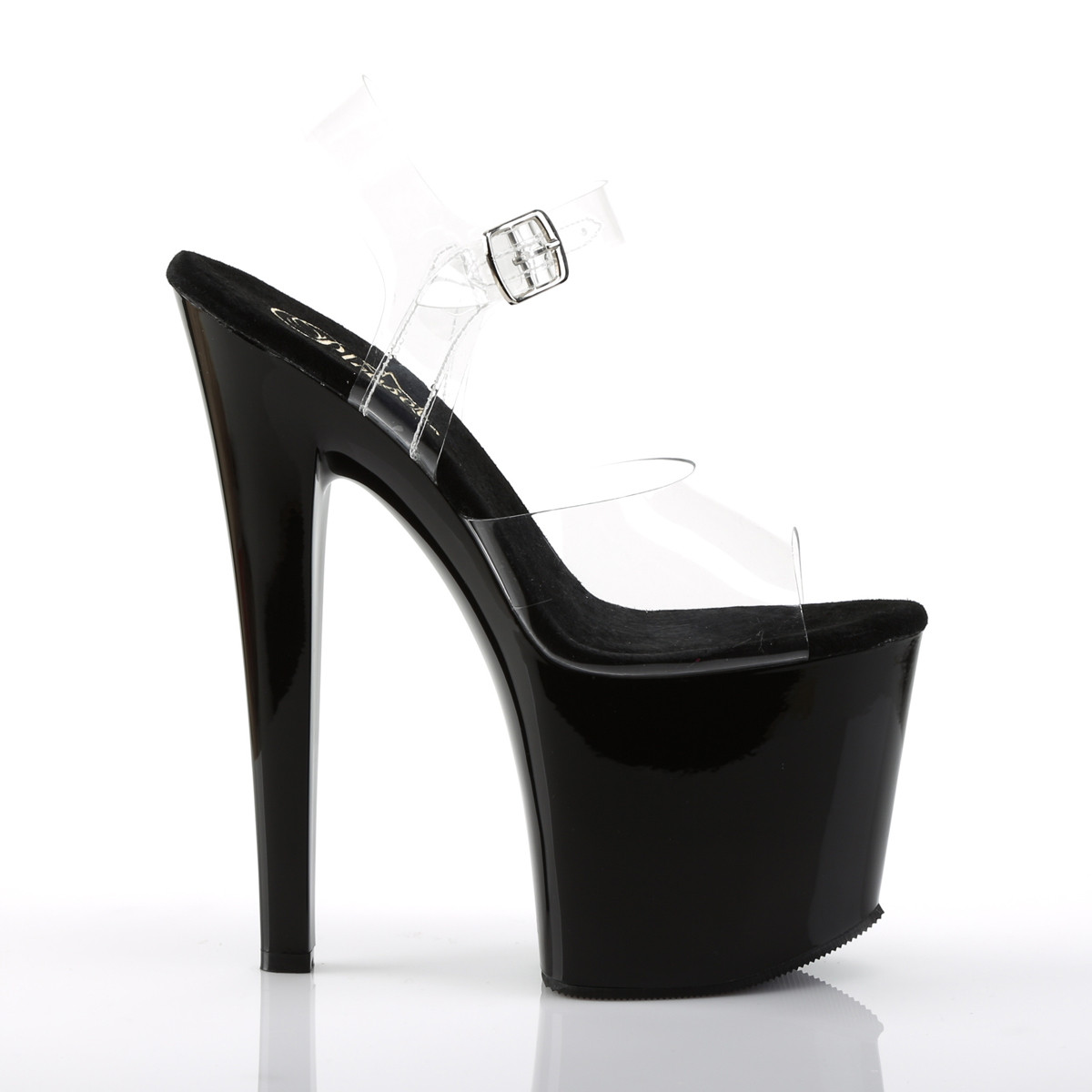 Pleaser Taboo-708 C/B - Clear High-Platform Sandals