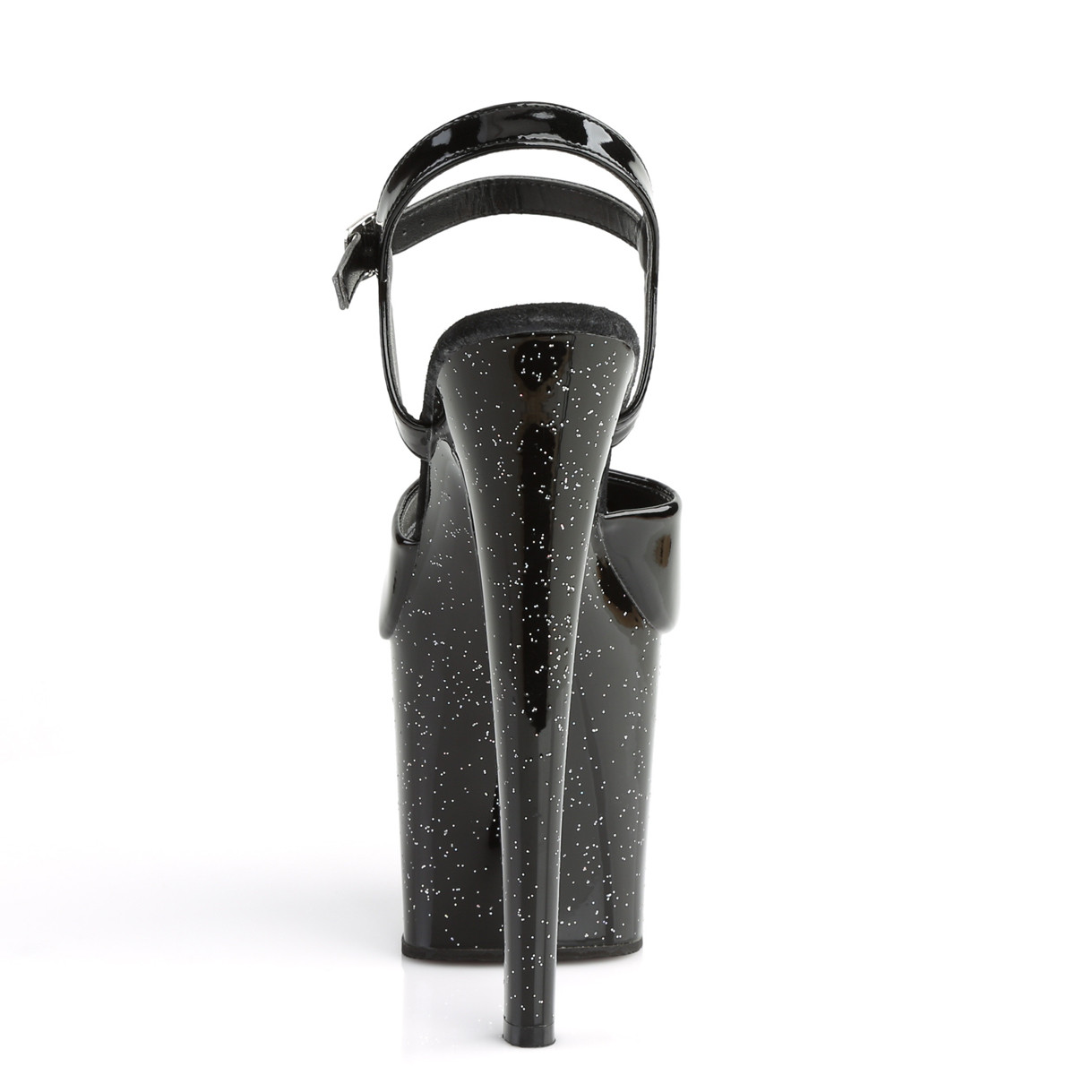 Pleaser Taboo-709MG B/M - Shiny Black High-Platform Sandals