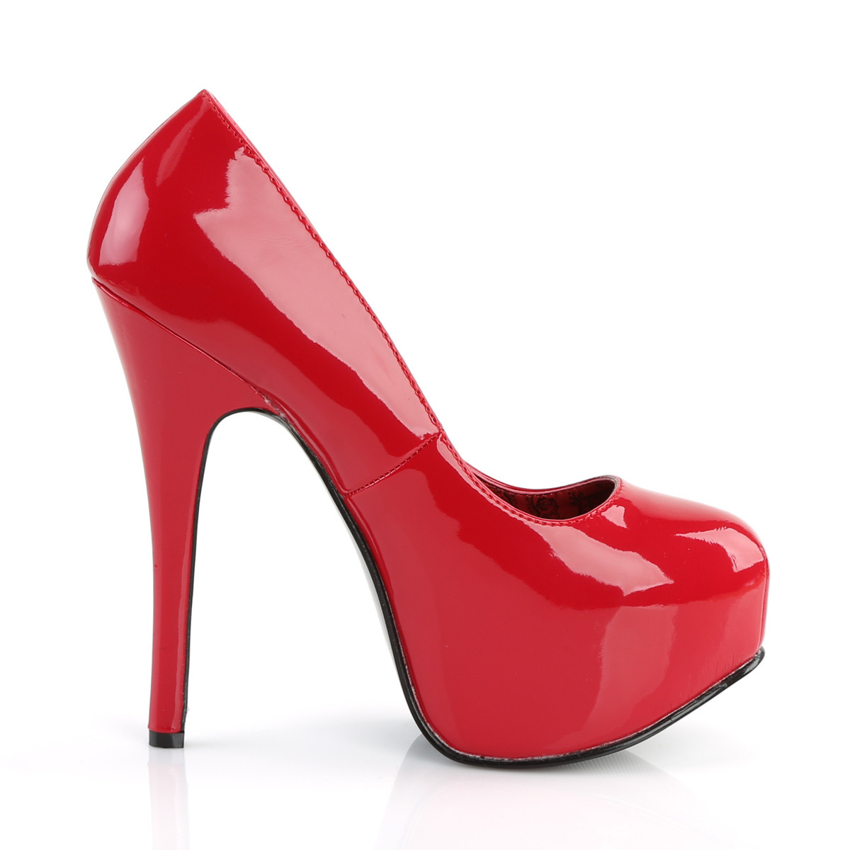 Bordello Teeze-06 R - Shiny Red Platform High-Heel Heels