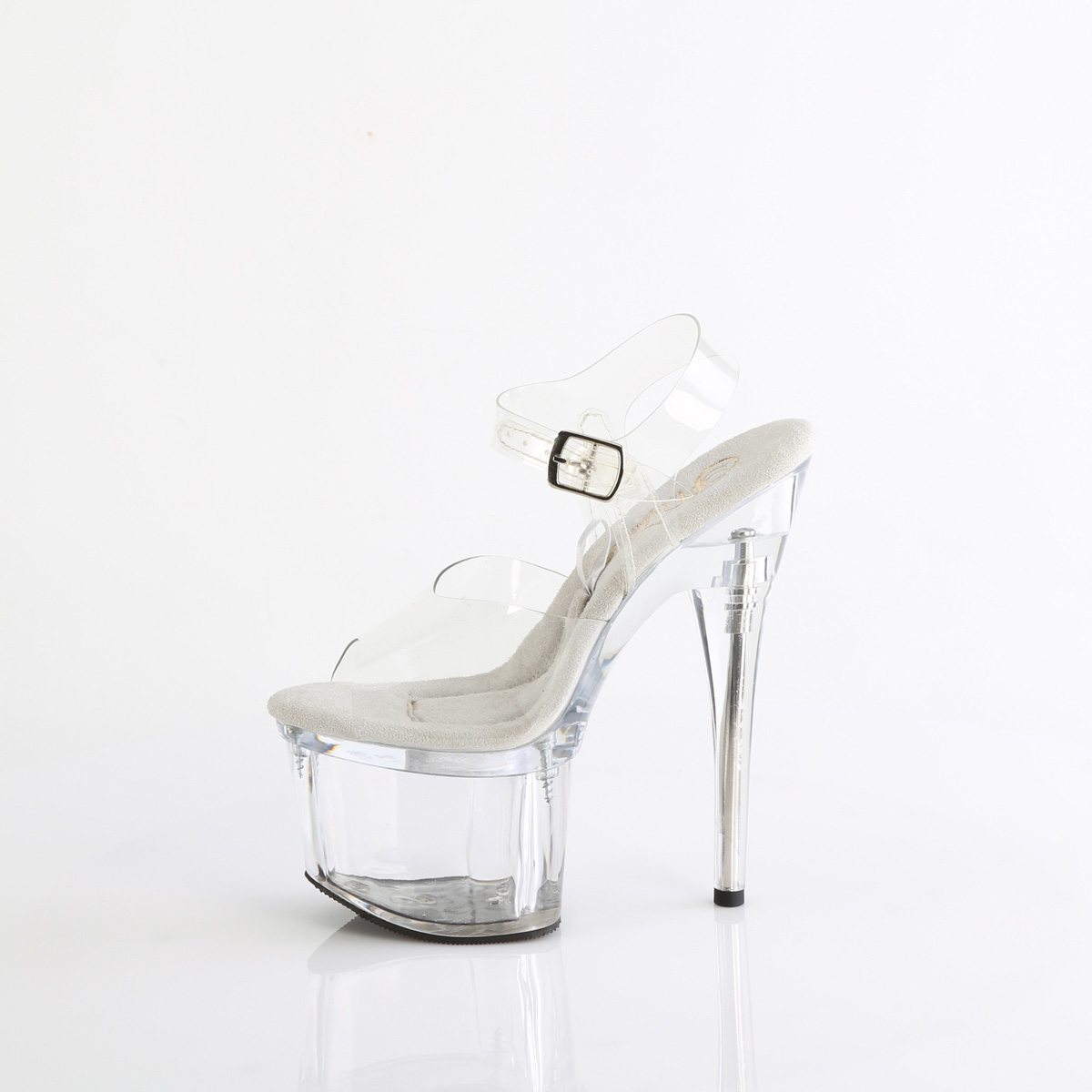 Pleaser Treasure-708EST C/M - Clear High-Platform Sandals