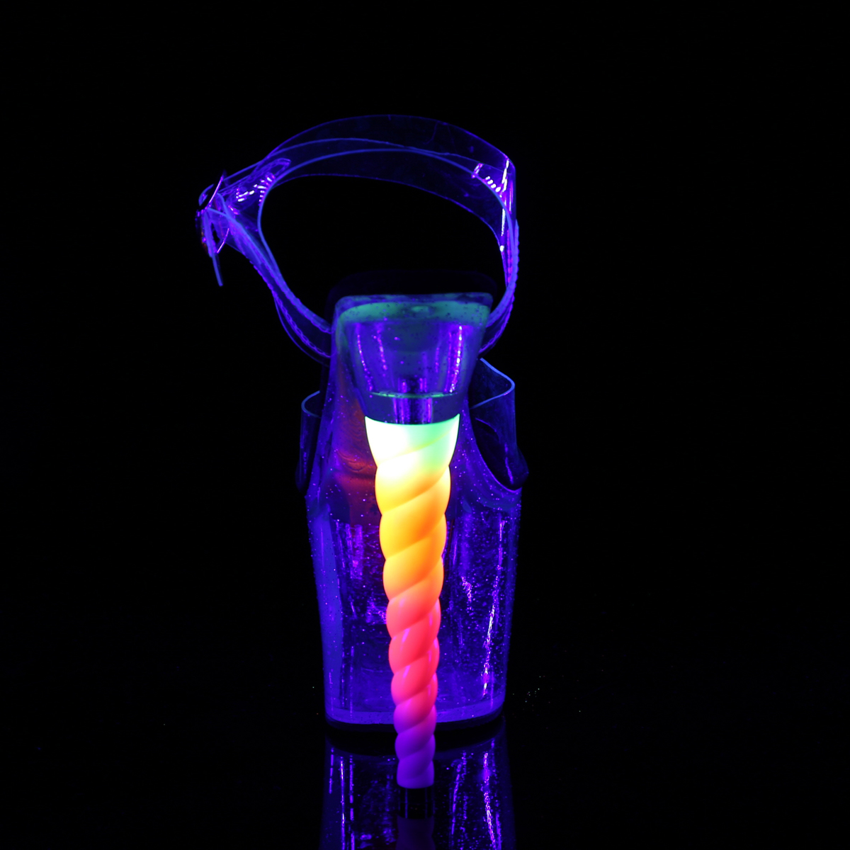 Pleaser Unicorn-708MG C-B/C - Clear High-Platform Sandals