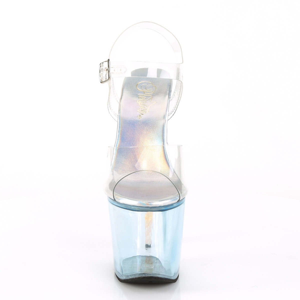 Pleaser Unicorn-708T C/BU - Clear High-Platform Sandals