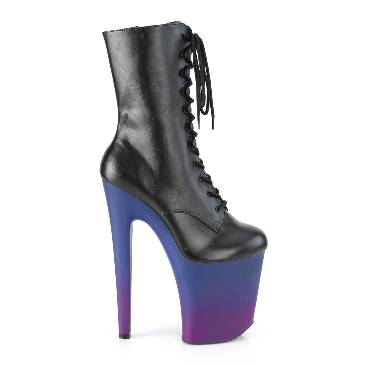 Pleaser Xtreme-1020BP BPU/BLU-PP - Black High-Platform Ankle Boots