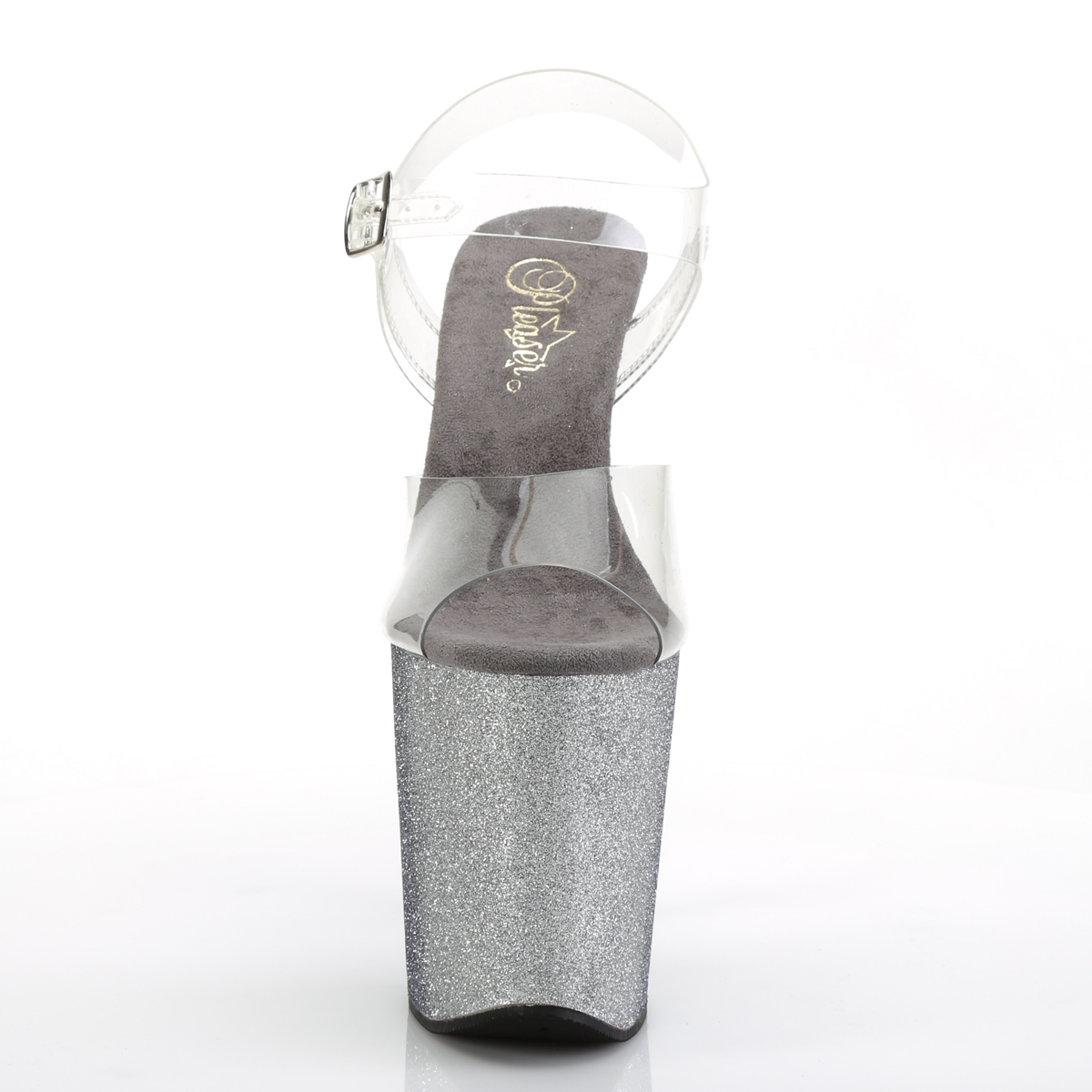 Pleaser Xtreme-808OMBRE C/S-B - Clear High-Platform Sandals