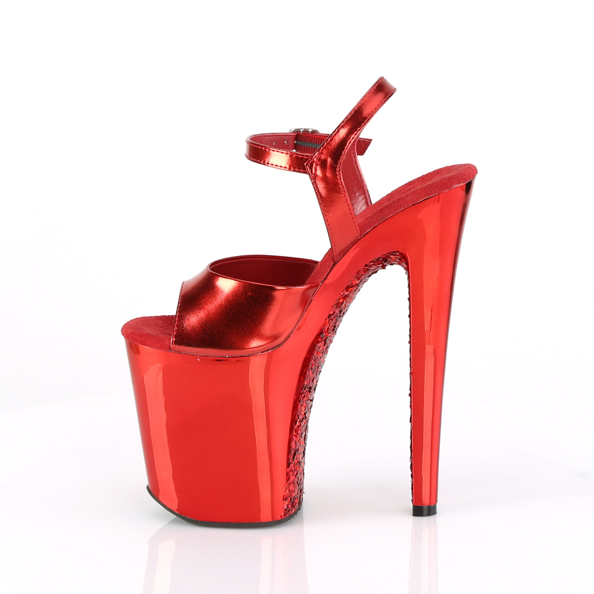 Pleaser Xtreme-809TTG RMPU/RCH - Red High-Platform Sandals